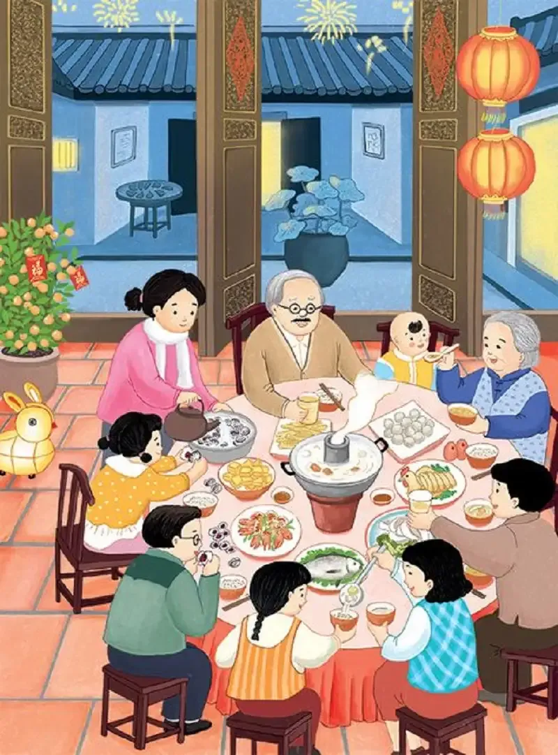 Thể hiện tình thân qua avatar Tết sum vầy đậm chất gia đình