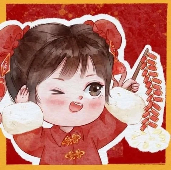 Hình avatar năm mới đáng yêu, phù hợp cho ngày lễ
