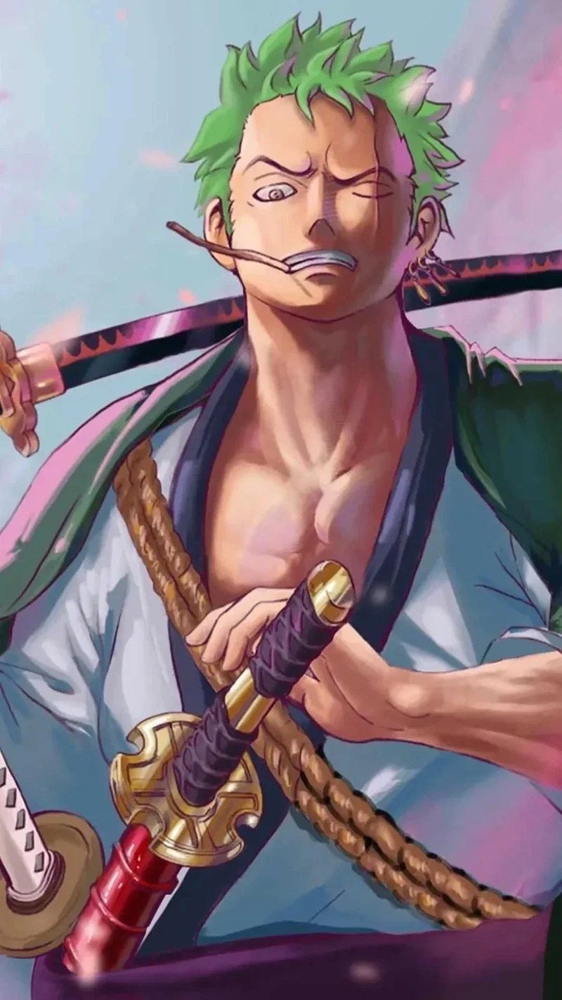 Hình nền zoro wano mạnh mẽ, thể hiện phong cách độc đáo của nhân vật