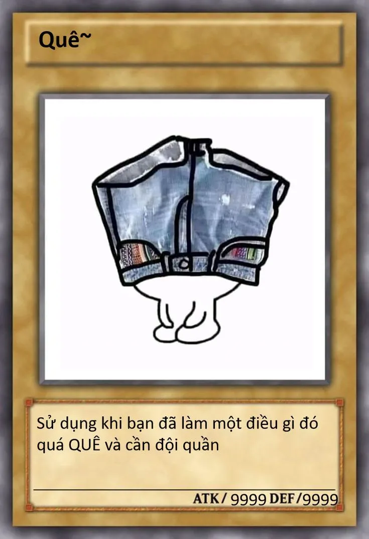 Trải nghiệm bộ bài yugioh meme với thiết kế sáng tạo và phong cách hài hước