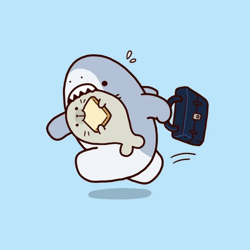 Meme cá mập quân cực kỳ hài hước, kết hợp với hình ảnh cá mập mạnh mẽ.