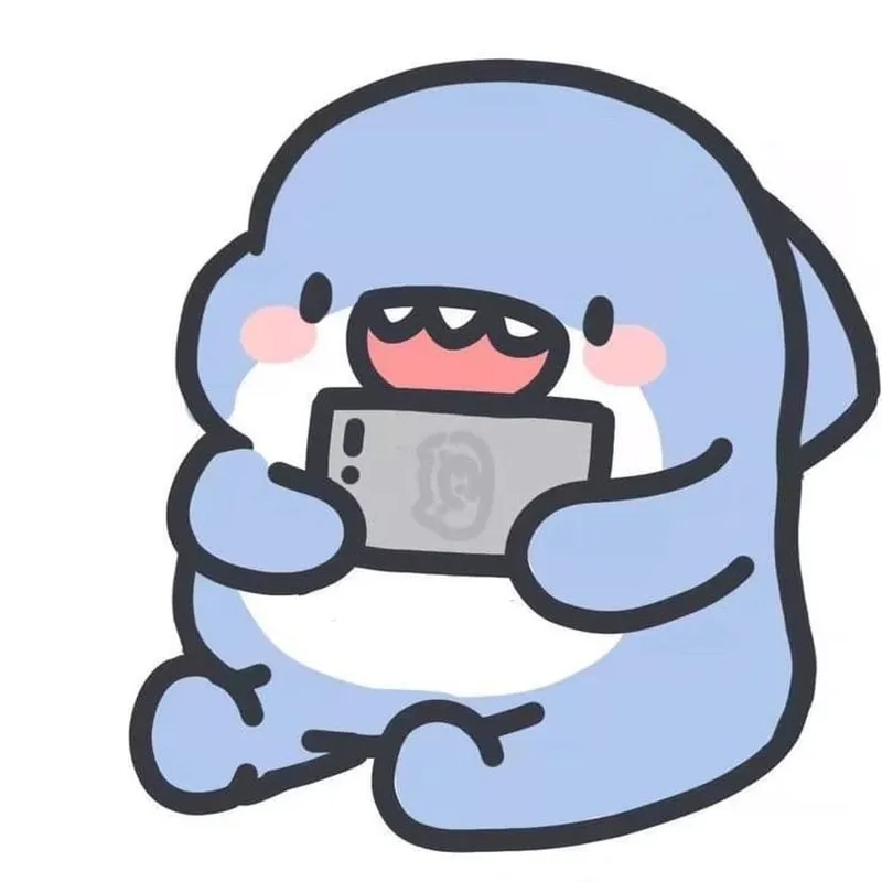 Meme gia đình cá mập cực kỳ dễ thương, tạo hình nhân vật gia đình hài hước.
