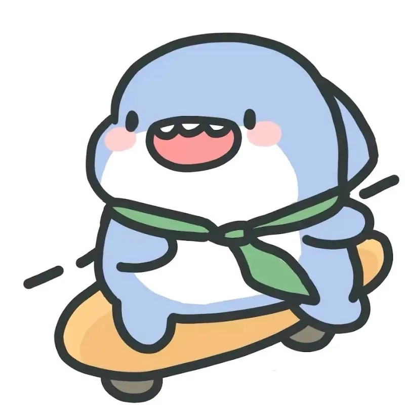 Cá mập ú à meme hài hước, tạo hình dễ thương, đáng yêu vô cùng.