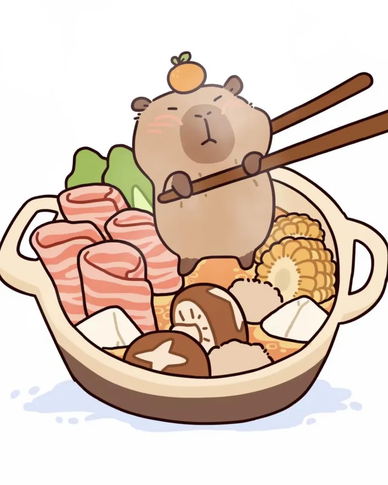 Capybara meme anime cực kỳ dễ thương, khiến bạn mê mẩn không thôi!