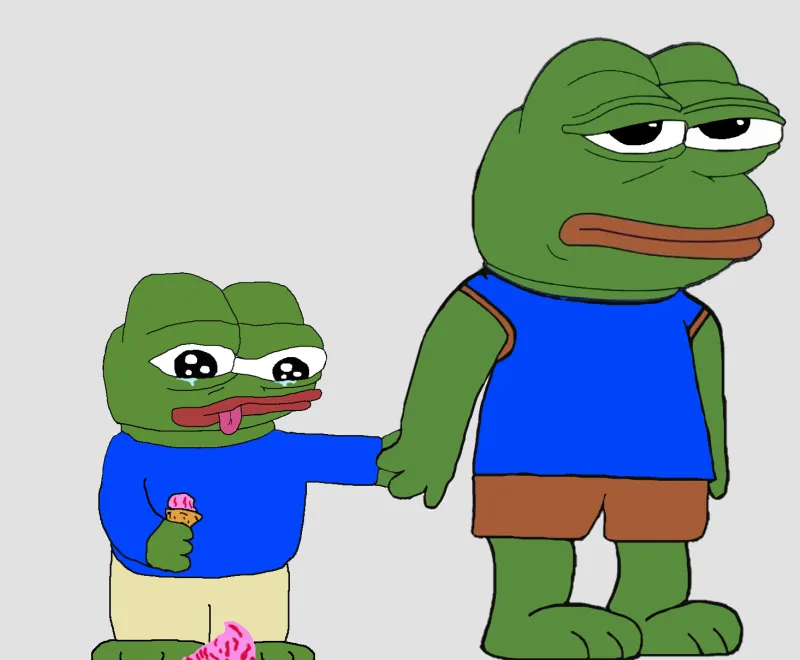 Meme con ếch xanh, biểu cảm đa dạng từ buồn cười đến tinh nghịch