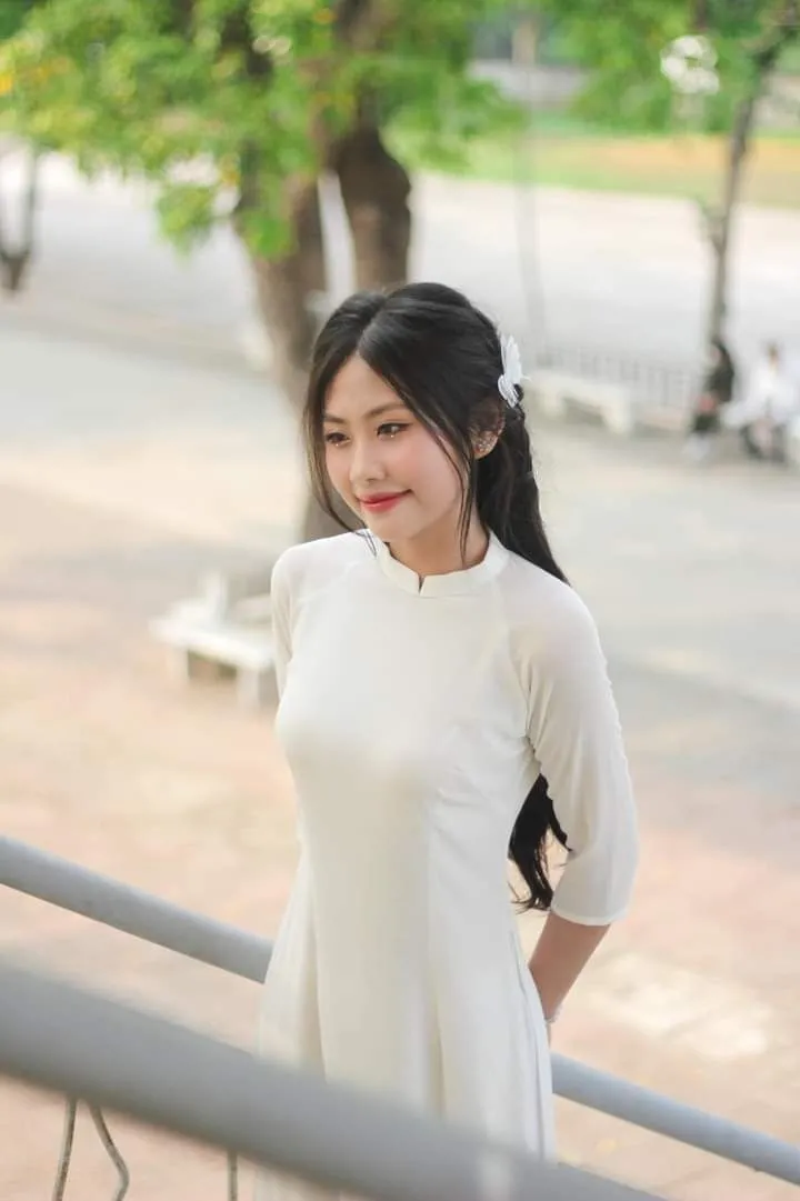 áo dài học sinh tay phồng