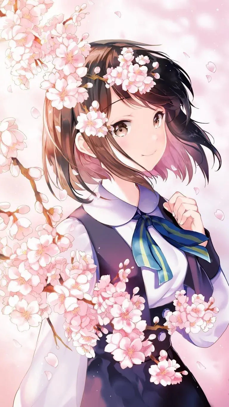 Hình cô gái dễ thương anime mang lại sự nhẹ nhàng và ấn tượng