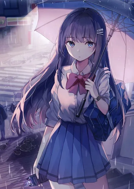 Hình ảnh anime cô gái buồn thể hiện nỗi niềm đầy cảm xúc