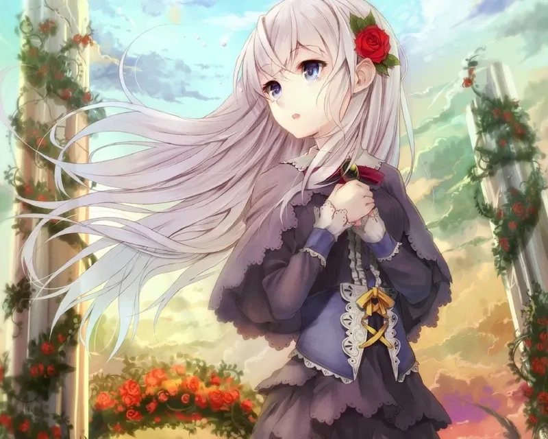 Hình nền con gái cute anime mang đến cảm giác sống động và tinh tế