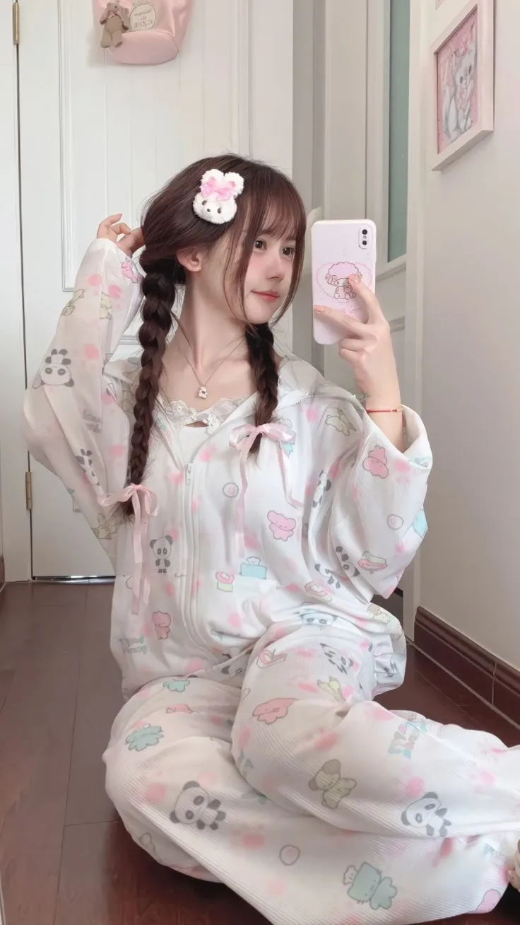 Gái xinh mặc đồ ngủ siêu mỏng với vẻ đẹp nhẹ nhàng, hấp dẫn