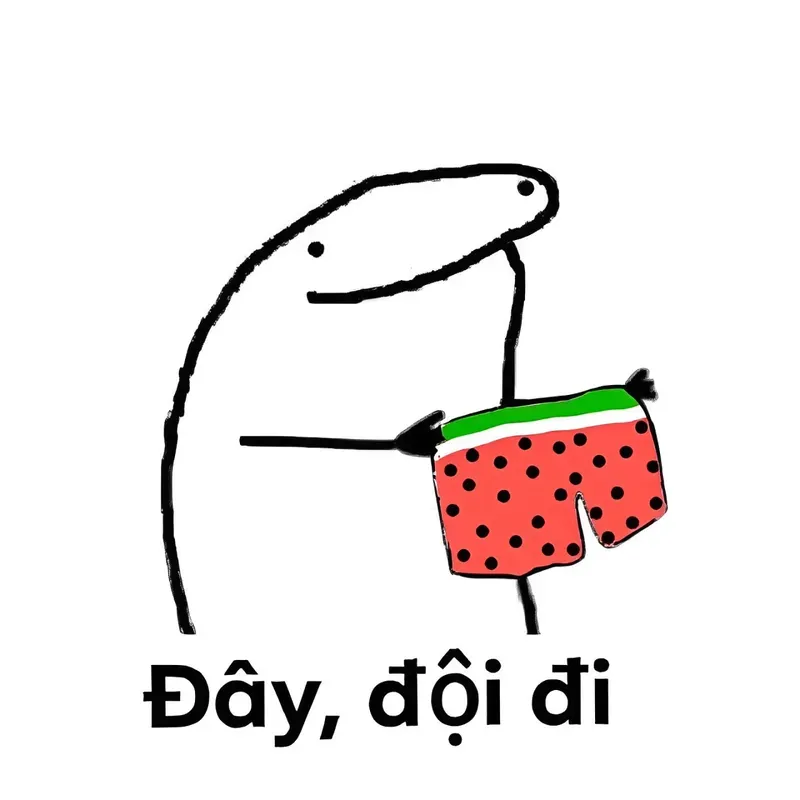 Flork đội quần với biểu cảm nhục nhã, không thể nhịn cười.