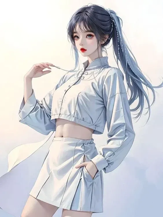 Gái xinh anime ngầu thể hiện phong cách mạnh mẽ và ấn tượng
