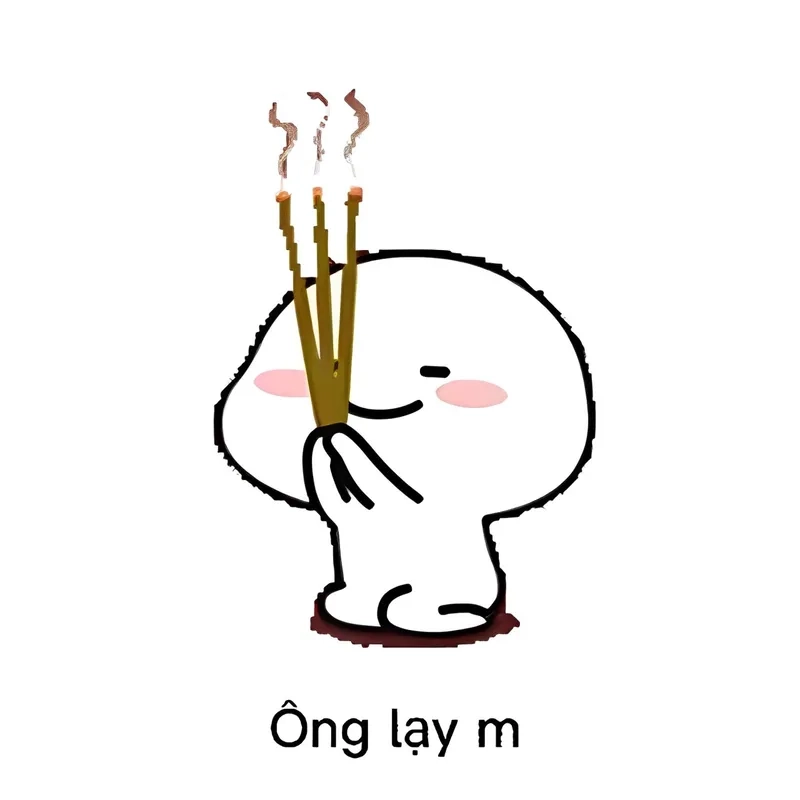 Meme vái lạy giúp bạn dễ dàng bày tỏ cảm xúc mà không cần nói thêm lời nào.
