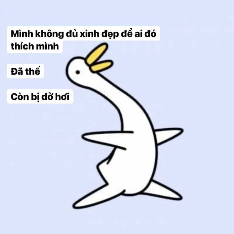 Meme con vịt cầm dao ngầu lòi, thích hợp để “dọa yêu” bạn bè.