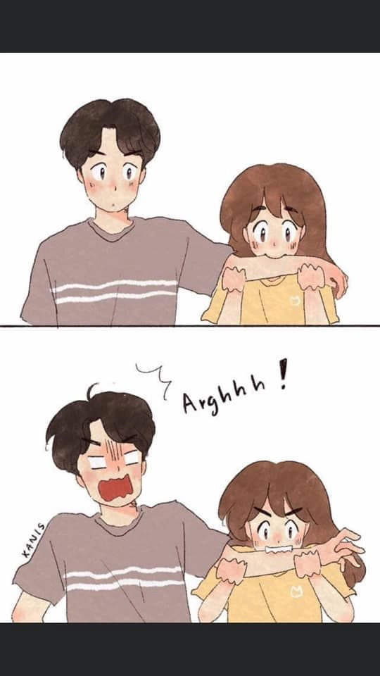 Cắn môi meme thể hiện sự quyến rũ ngọt ngào và hài hước, khiến người xem không thể rời mắt.