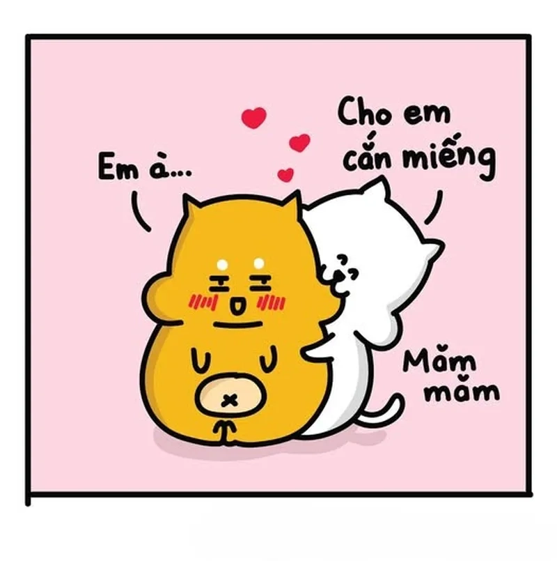 Meme mèo hôn má tạo ra những khoảnh khắc ngọt ngào, dễ thương, đầy tình cảm.