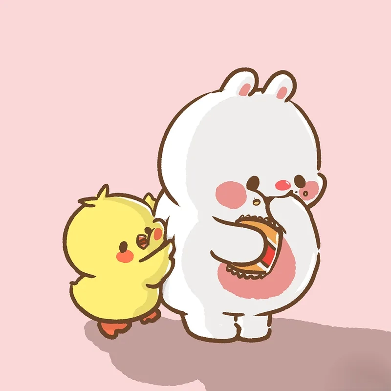 Gà meme cute với biểu cảm dễ thương, khiến bạn cười thả ga.