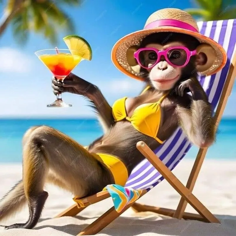 Ảnh con khỉ meme với những khoảnh khắc kỳ lạ và buồn cười.