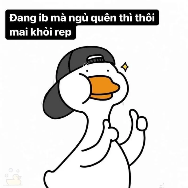 Meme con vịt vàng chu mỏ ngộ nghĩnh, khiến bạn bật cười.