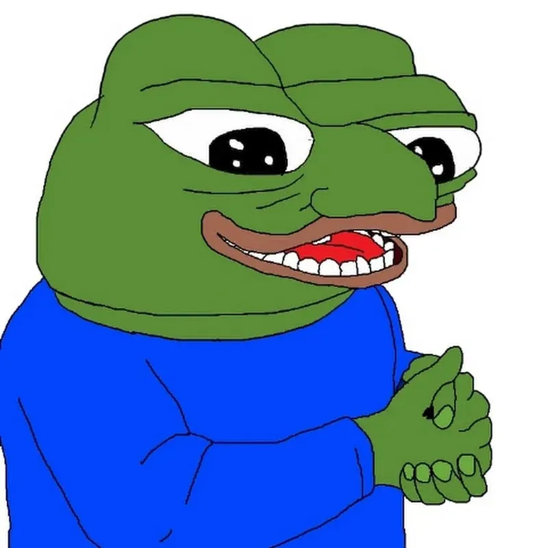 Meme ếch Pepe huyền thoại, biểu tượng của hài hước trên mạng xã hội.