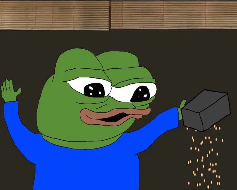 Hình ếch xanh meme gây cười, hoàn hảo cho bài đăng vui nhộn của bạn.