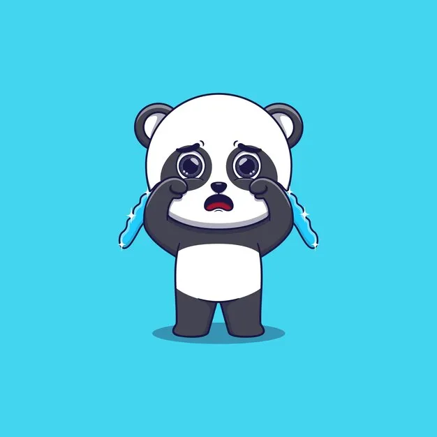 Gấu meme khóc tái hiện trạng thái ngộ nghĩnh và siêu dễ thương.