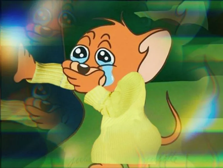 Jerry meme cry với biểu cảm khó đỡ chắc chắn sẽ làm bạn bật cười.