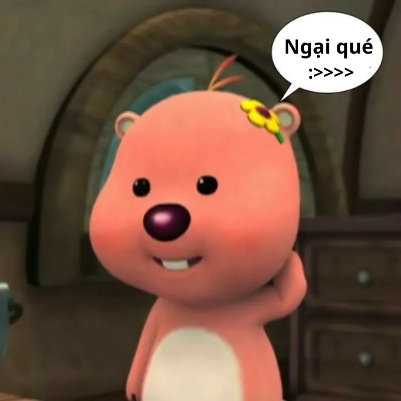 Quan ngại meme là hình ảnh ngại ngùng cực kỳ dễ thương và đáng yêu.