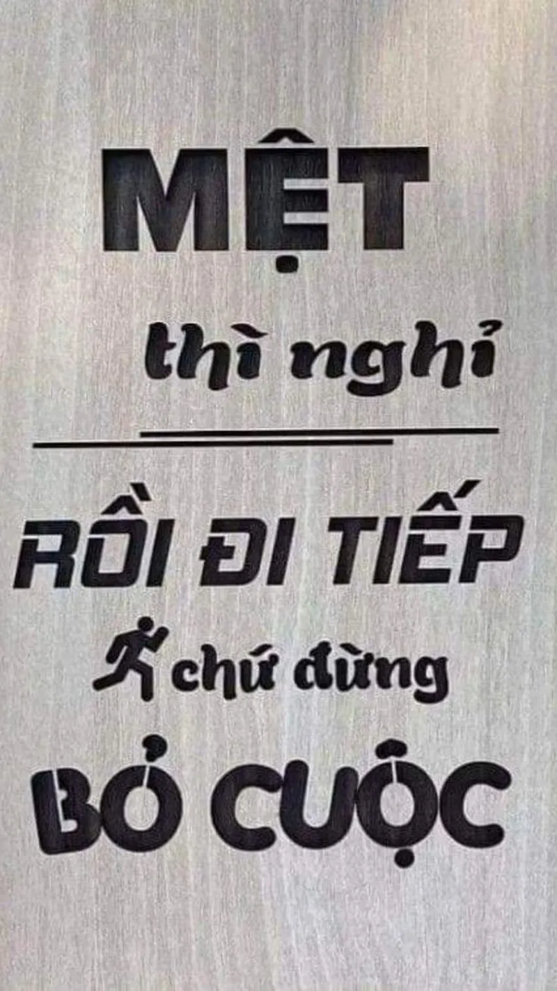 Một cách đầy hài hước để thể hiện sự cố gắng không ngừng nghỉ và quyết tâm đạt được mục tiêu.