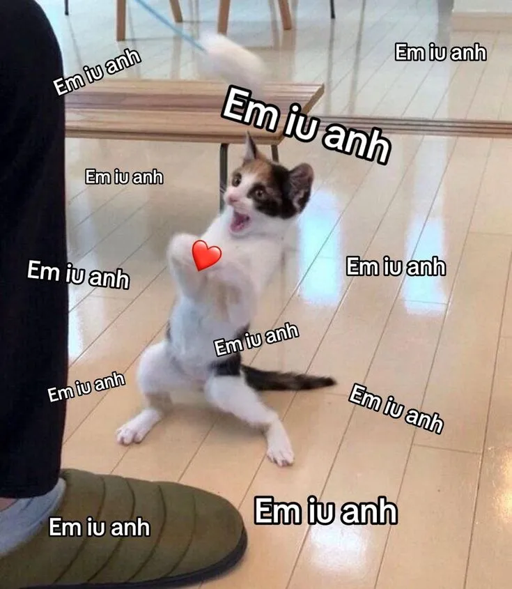 Ảnh chế em bé ho ra trái tim meme khiến ai cũng phải bật cười vì sự dễ thương