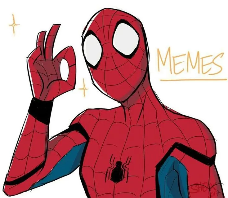 Miles morales meme spiderman tái hiện nhân vật siêu anh hùng theo cách dí dỏm.