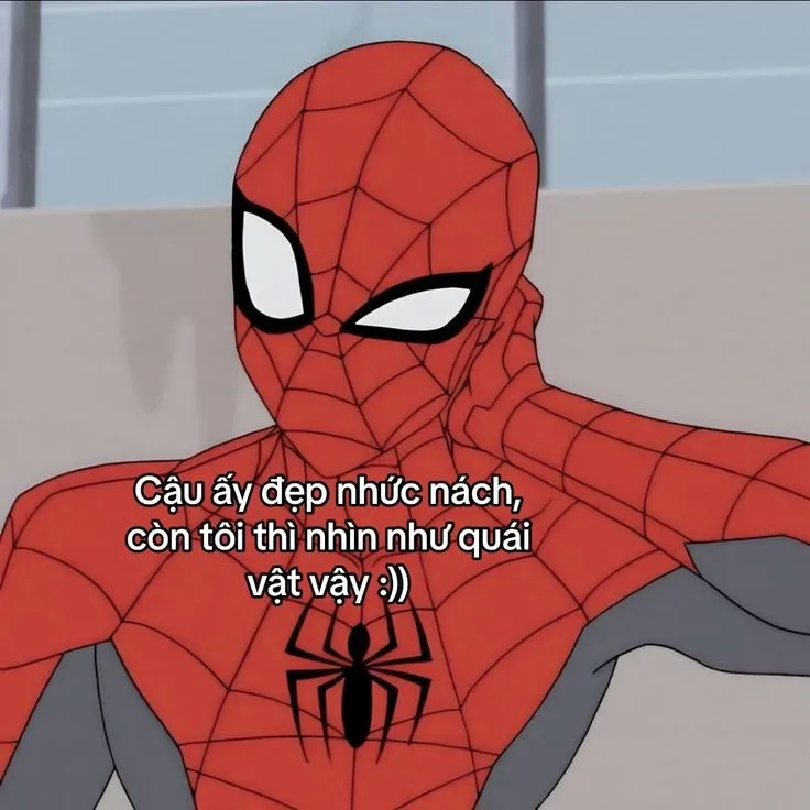 Spiderman glasses meme kết hợp giữa hài hước và sự sáng tạo tuyệt vời.