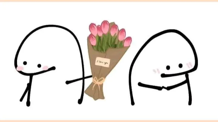 Meme tặng bông hoa là món quà tinh thần dễ thương và đầy ý nghĩa