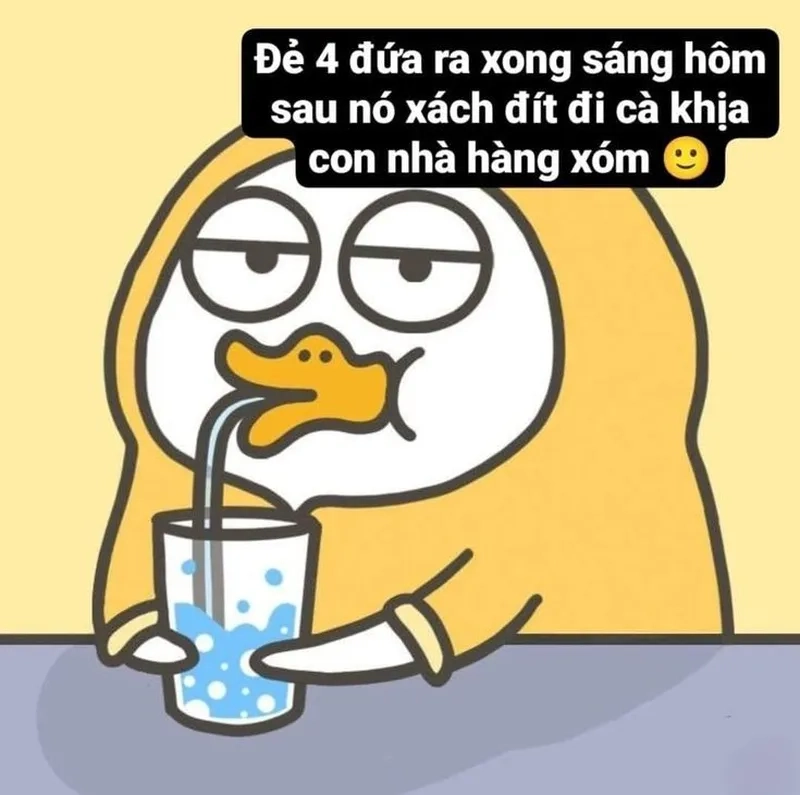 Meme con vịt cười mang lại niềm vui và sự tích cực mỗi ngày.