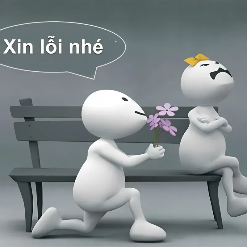 Với ánh mắt hối lỗi, meme mèo xin lỗi người yêu tạo nên sự dễ thương khó cưỡng.
