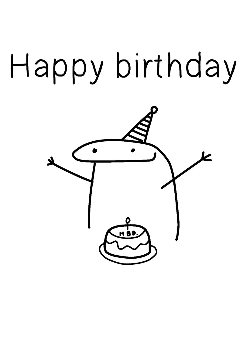 Mèo đáng yêu gửi lời chúc sinh nhật trong meme Happy Birthday Cat.