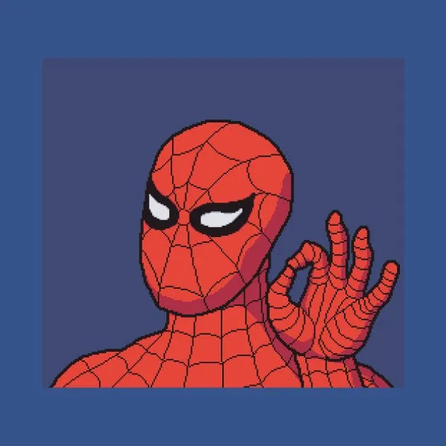 Meme người nhện ôm đầu tái hiện sự bất lực nhưng không kém phần hài hước.