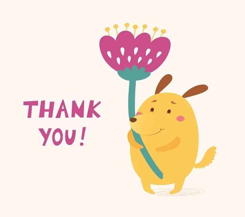 Lời cảm ơn đầy lôi cuốn đi kèm với âm thanh thật dễ thương. Hãy thử chia sẻ và khiến mọi người cảm thấy được trân trọng.