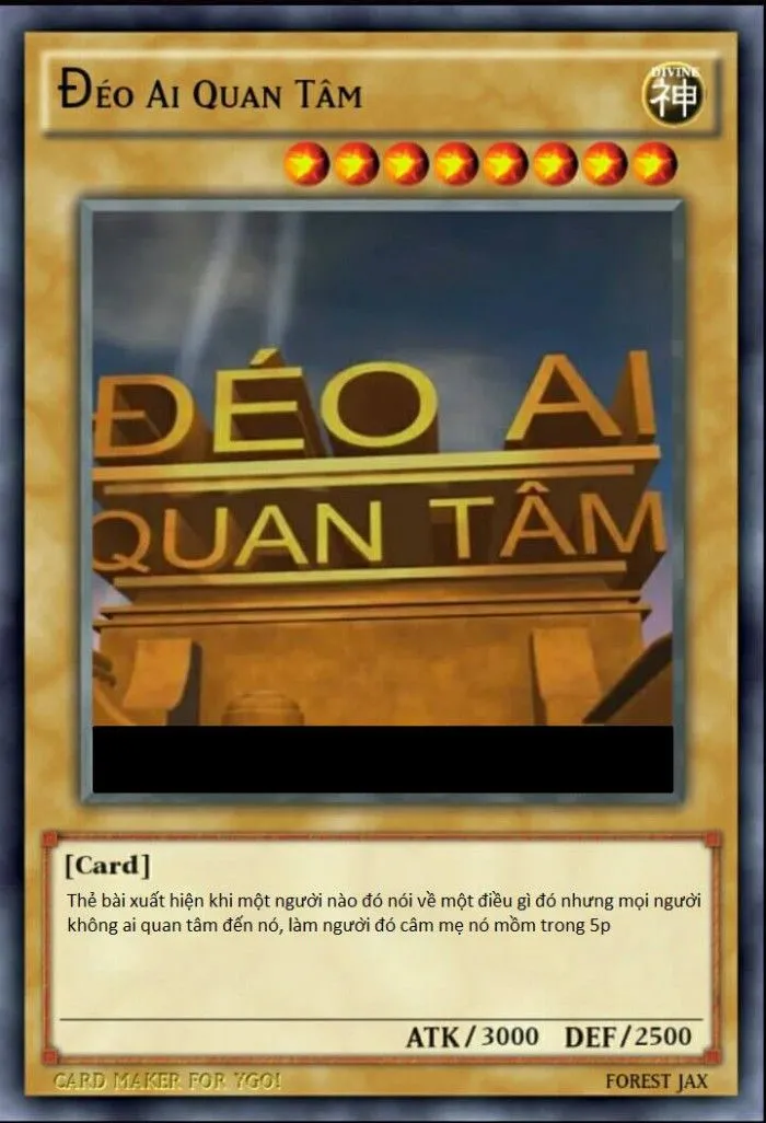 Bộ meme thẻ bài yugioh hài hước, mang đến phút giây thư giãn cùng bạn bè