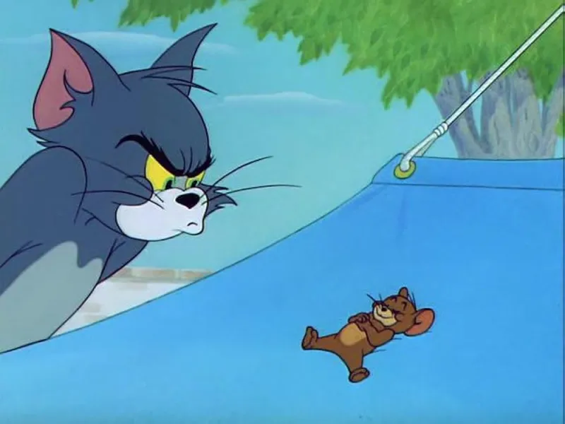 Mèo tom và jerry meme tái hiện biểu cảm lầy lội đầy ngộ nghĩnh.