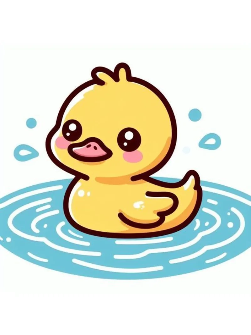 Con vịt cầm dao với biểu cảm cực kỳ vui nhộn.