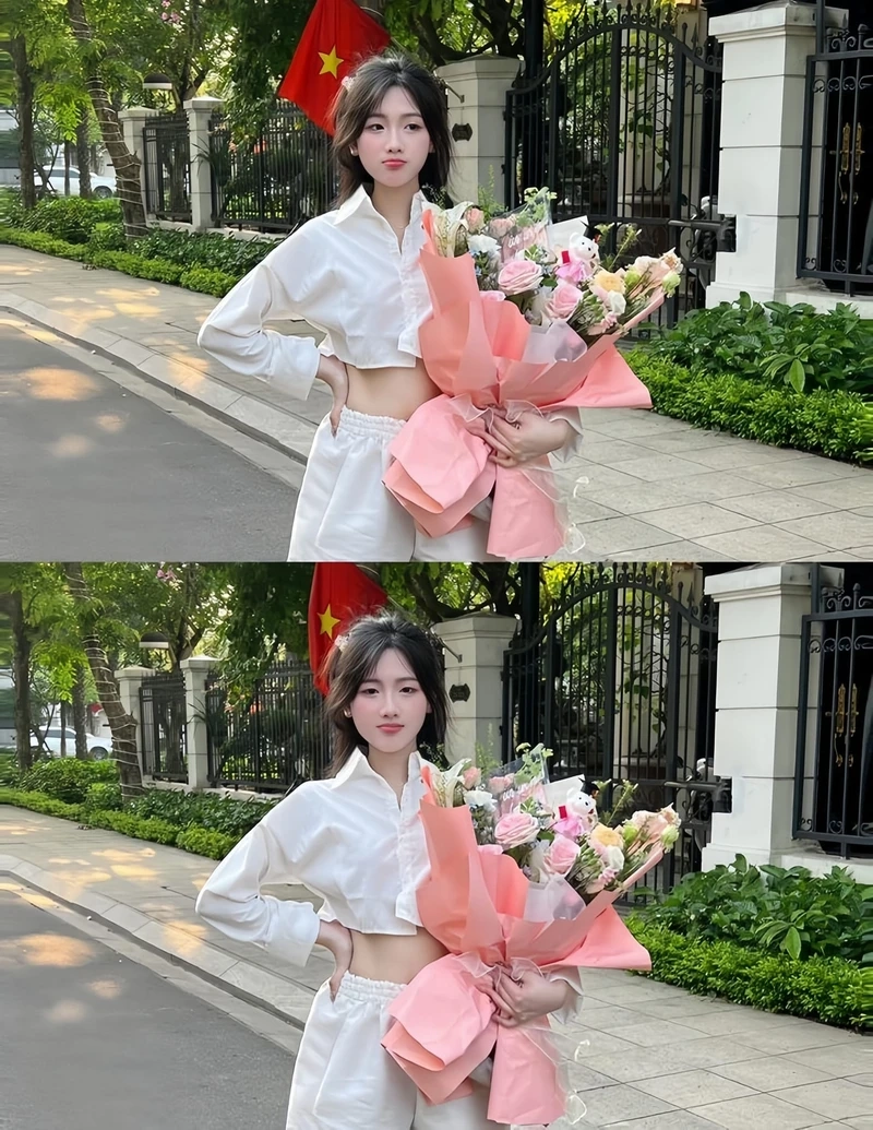 Gái xinh tóc dài đeo kính cute, thể hiện phong cách nhẹ nhàng và cuốn hút