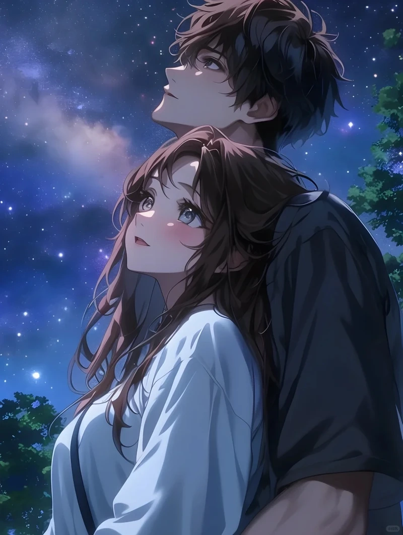Hình ảnh tình yêu anime, mang lại cảm giác dễ thương và sinh động