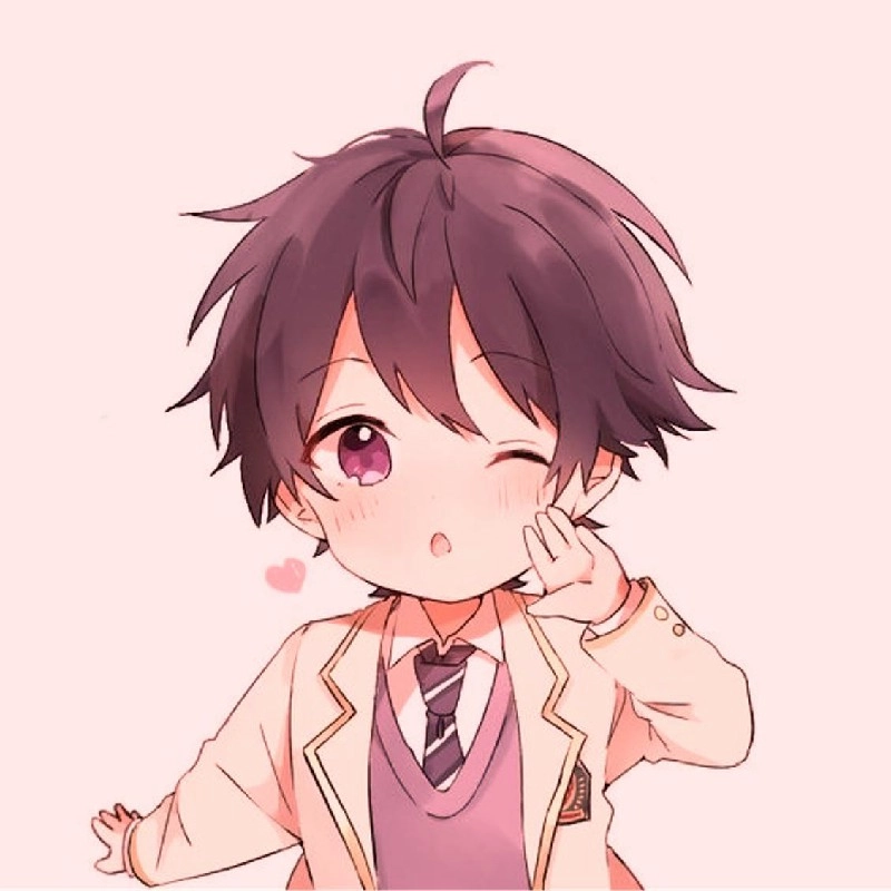 Ảnh chibi nam dễ thương với biểu cảm siêu đáng yêu