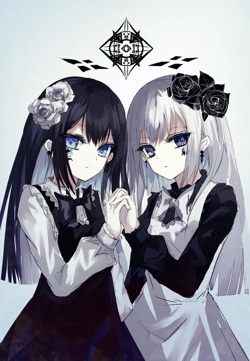 Hình ảnh chị em anime cute gắn kết trong từng khung hình