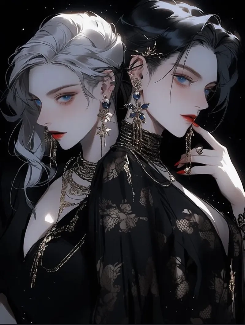 Ảnh anime chị em ngầu thể hiện cá tính mạnh mẽ nhưng đầy tình cảm