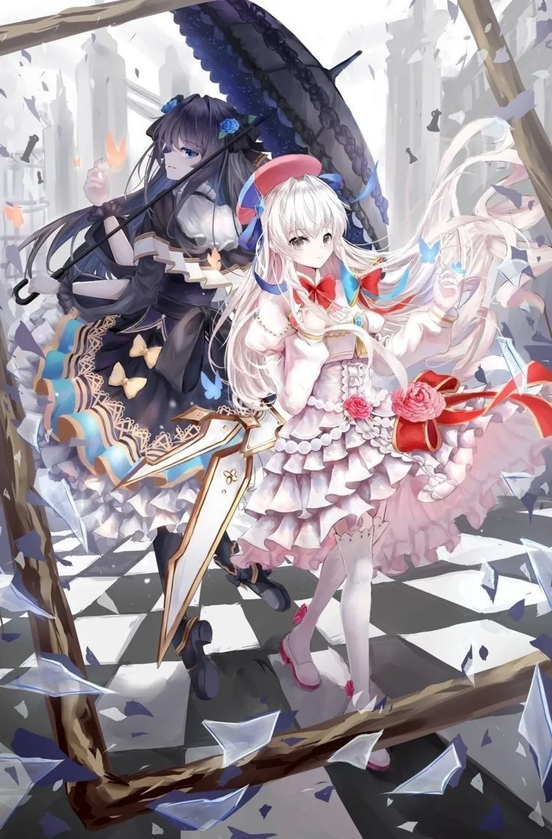 Ảnh hai chị em anime cute dễ thương và tràn đầy sự ấm áp