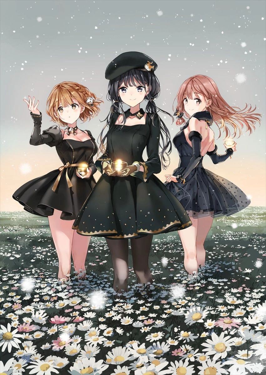 Hình ảnh 3 chị em anime ngầu với phong cách mạnh mẽ cá tính