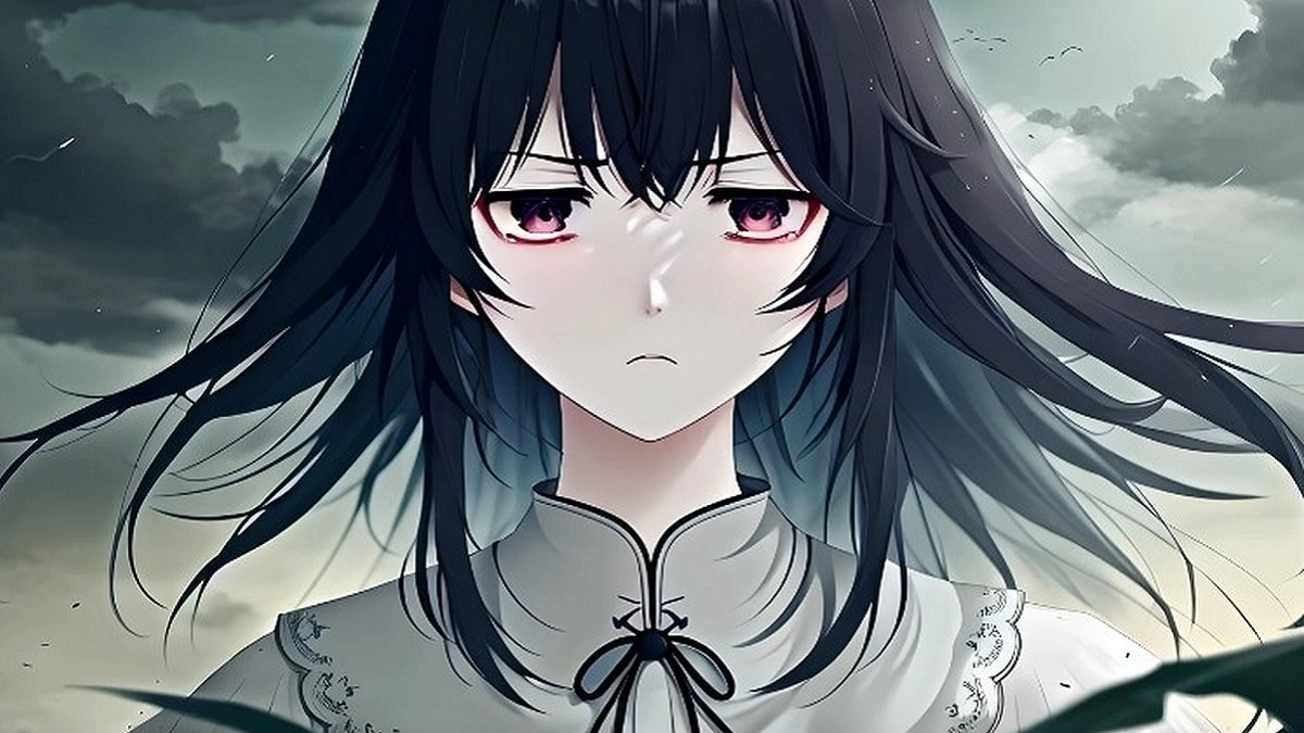 Hình ảnh anime cute nữ với nụ cười ngọt ngào và ánh mắt trong trẻo
