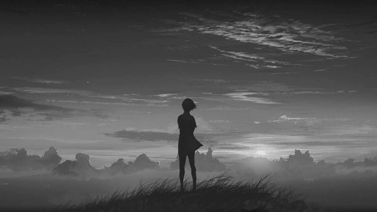 Anime trắng đen mang nét nghệ thuật đầy ấn tượng